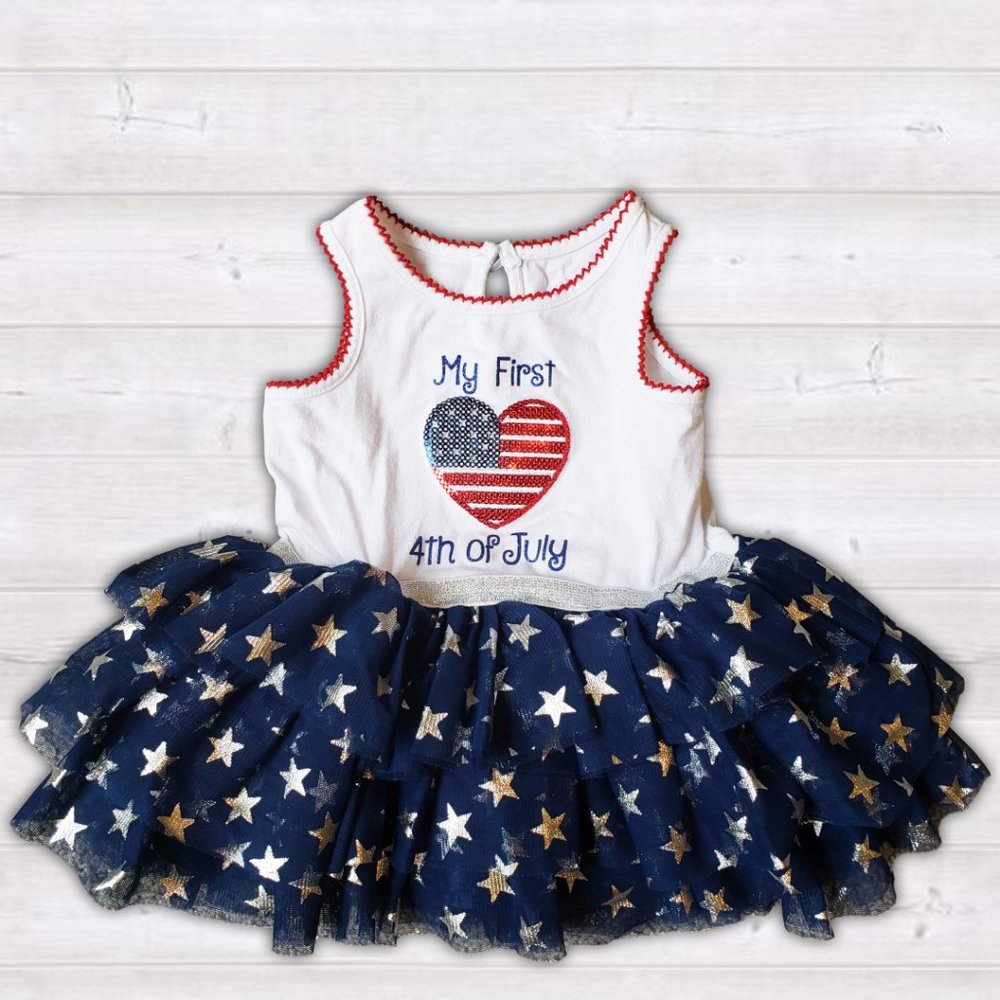 0-3M My first 4th of July Dress